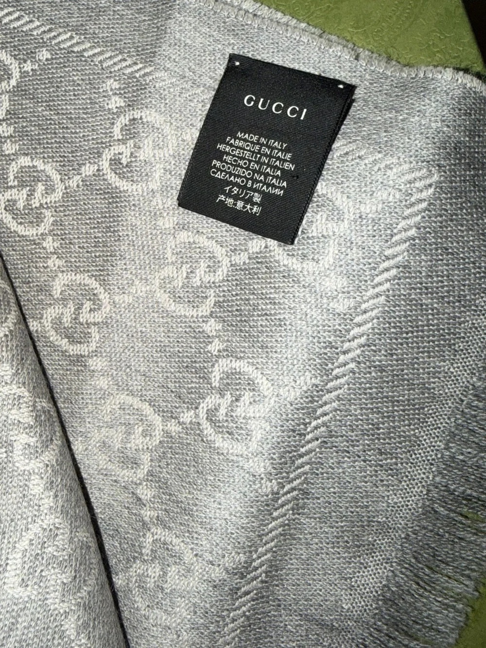 Gucci GG Wool Jacquard Scarf